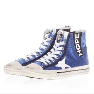 Golden Goose Glitter Leather High-top Sneakers